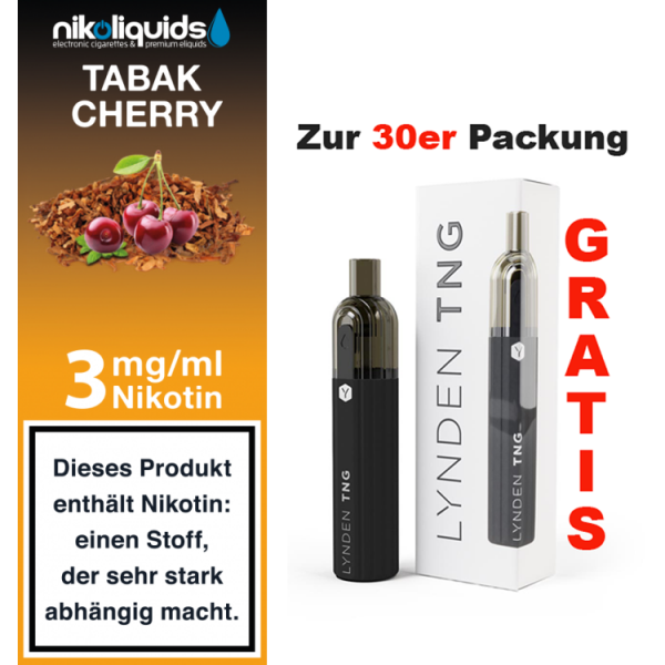 nikoliquids Liquids - 10ml f&uuml;r 7,20&euro; 3 mg Tabak Cherry
