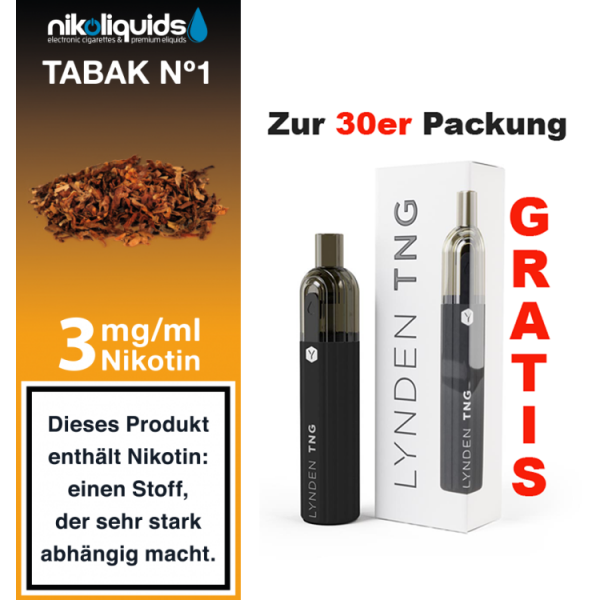 nikoliquids Liquids - 10ml f&uuml;r 7,20&euro; 3 mg Tabak No. 1