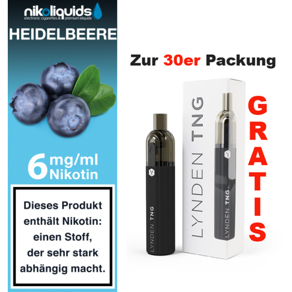 nikoliquids Liquids - 10ml f&uuml;r 7,20&euro; 6 mg Heidelbeere