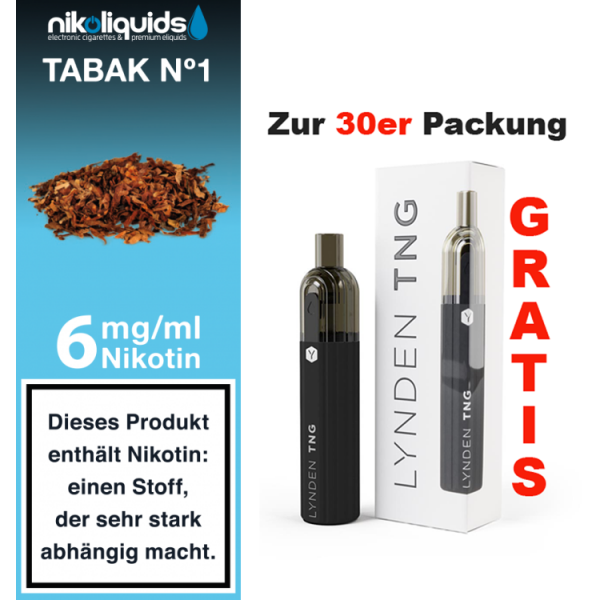 nikoliquids Liquids - 10ml f&uuml;r 7,20&euro; 6 mg Tabak No. 1