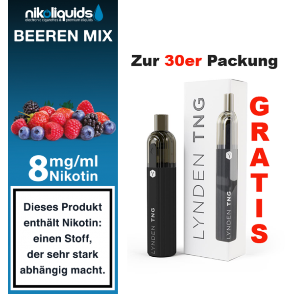 nikoliquids Liquids - 10ml f&uuml;r 7,20&euro; 8 mg Beeren Mix