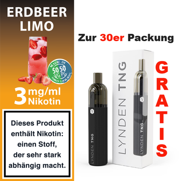 10ml f&uuml;r 7,20&euro; -3 mg Erdbeer Limo