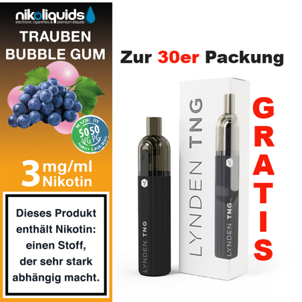 nikoliquids Liquids - 10ml ab 6,95&euro; 3 mg Trauben Bubble Gum