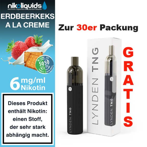 nikoliquids Liquids - 10ml ab 6,95&euro; 6 mg Erdbeerkeks a la Creme