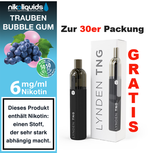 nikoliquids Liquids - 10ml ab 6,95&euro; 6 mg Trauben Bubble Gum