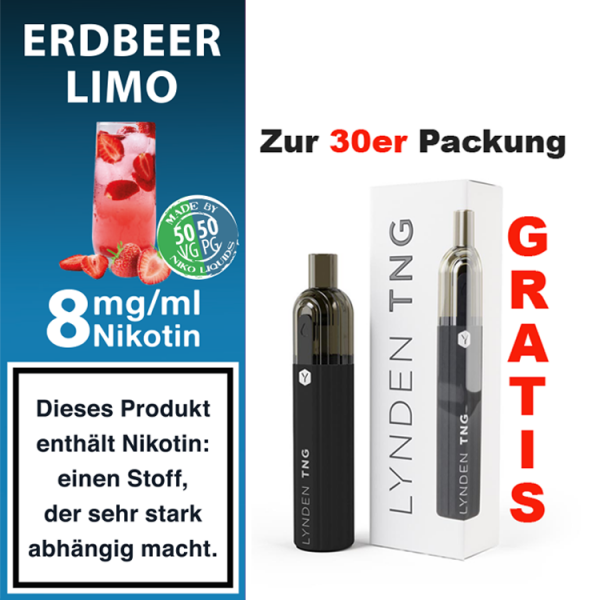 nikoliquids Liquids - 10ml ab 6,95&euro; 8 mg Erdbeer Limo