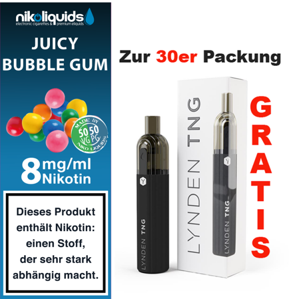 nikoliquids Liquids - 10ml ab 6,95&euro; 8 mg Juicy Bubblegum
