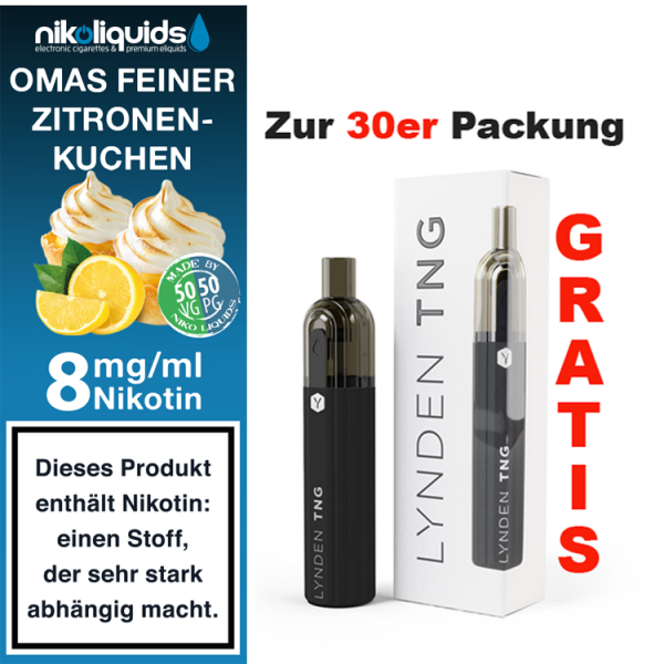 nikoliquids Liquids - 10ml ab 6,95&euro; 8 mg Omas Feiner Zitronenkuchen