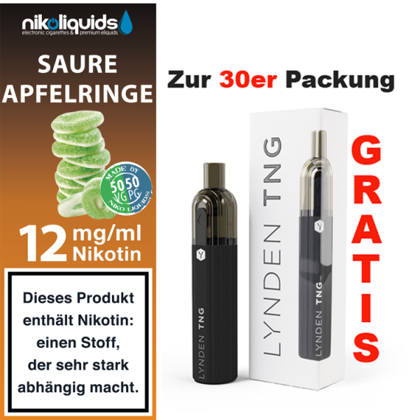 nikoliquids Liquids - 10ml ab 6,95&euro; 12 mg Saure Apfelringe