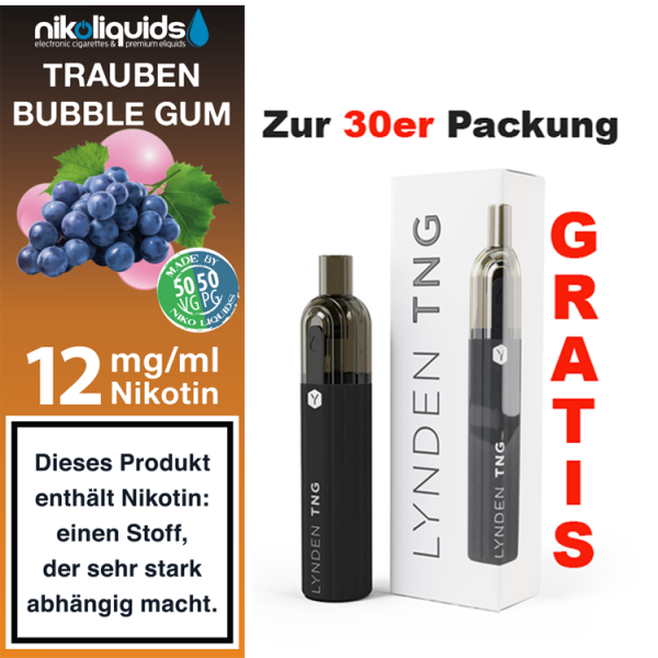 nikoliquids Liquids - 10ml ab 6,95&euro; 12 mg Trauben Bubble Gum
