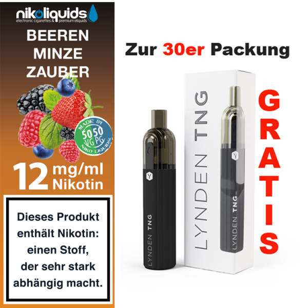 nikoliquids Liquids - 10ml f&uuml;r 7,20&euro; 12 mg Beeren Minze Zauber