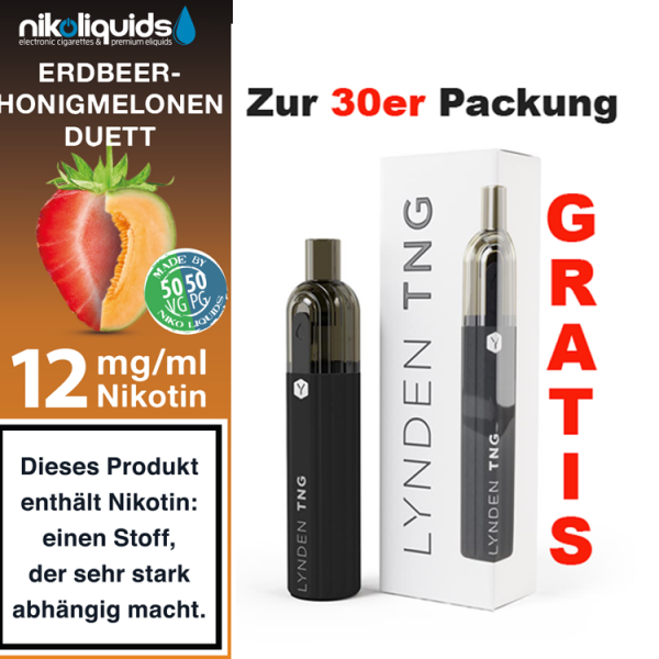 nikoliquids Liquids - 10ml ab 6,95&euro; 12 mg Erdbeer-Honigmelonen Duett