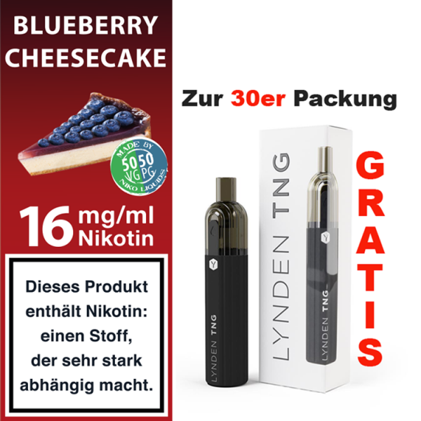 10ml f&uuml;r 7,20&euro; -16 mg Blueberry Cheesecake
