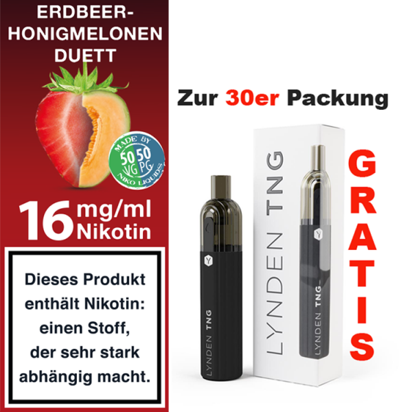 10ml f&uuml;r 7,20&euro; - 16 mg Erdbeer-Honigmelonen Duett