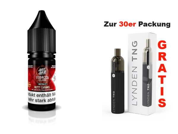 Just Juice - Nutty Caramel Tobacco - Nikotinsalz Liquid 20mg/ml - ab 7,49&euro;