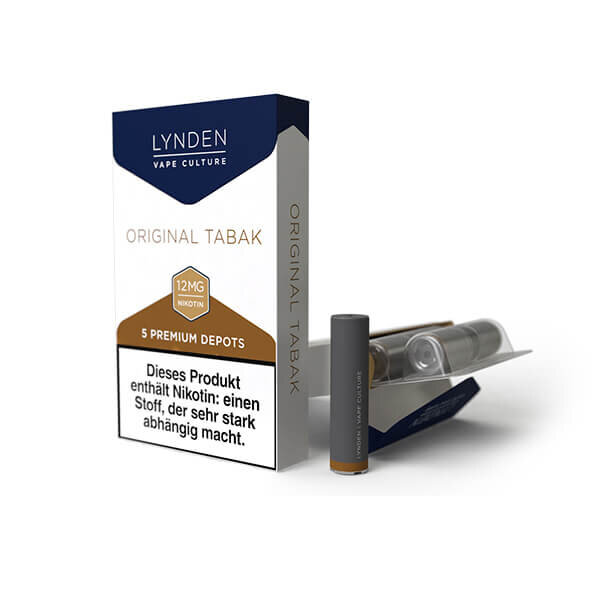 LYNDEN Depots Alle Sorten - Ab 10 St&uuml;ck portofrei. EU Lieferung ab 10 Depots 18mg pro ml Natural Tabak
